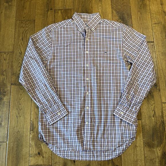 Vineyard Vines Other - Vineyard Vines Shirt Mens Sz M Long Sleeve Button Down Plaid Slim Fit Tucker